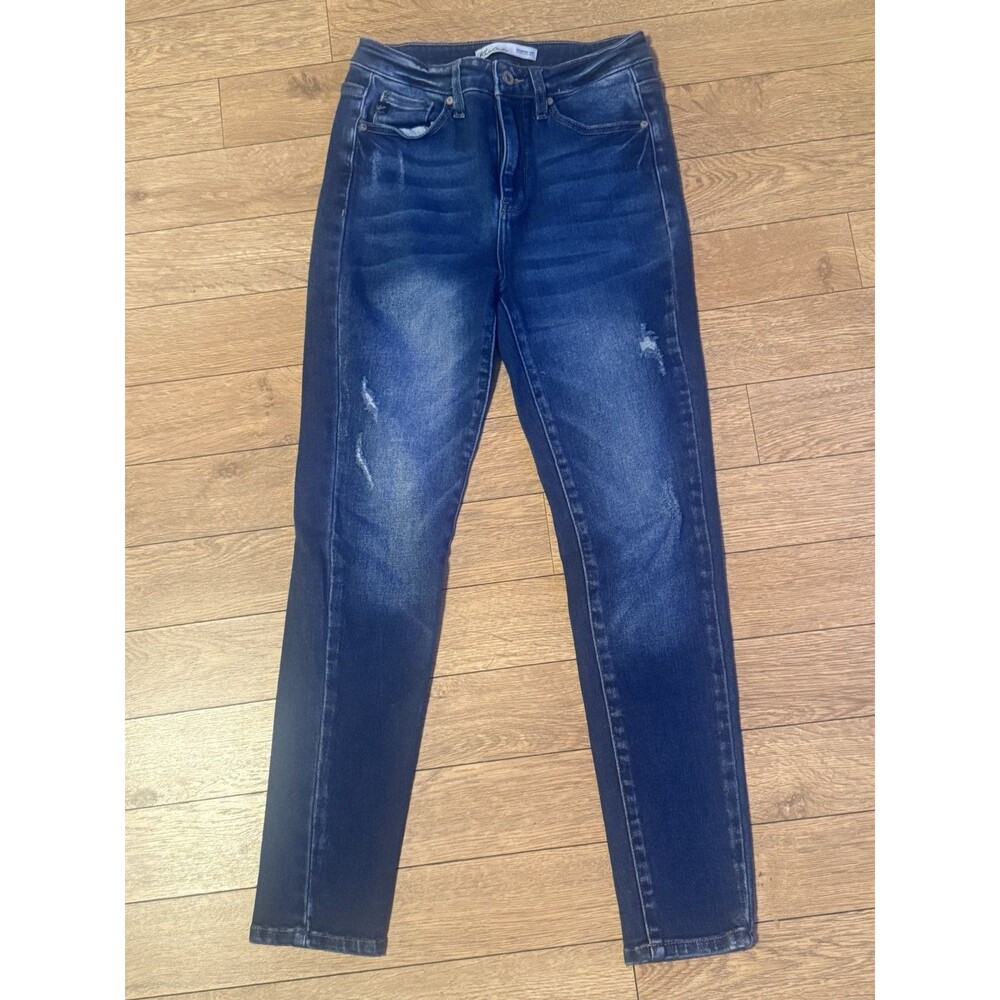 KanCan For Maurices Skinny Jeans Womens 26 Dark Wash Stretch Distressed Ankle